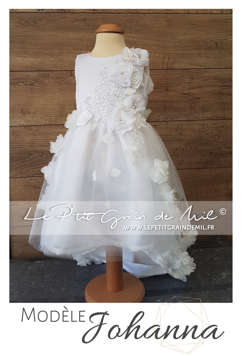 Robe Asymétrique IEFIEL Pour Fille - Demoiselle D'Honneur, Cérémonie - Strass Et Bretelles - Taille 5-16 Ans